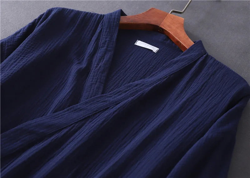 Japanese Cotton Crepe Kimono Robe – Unisex