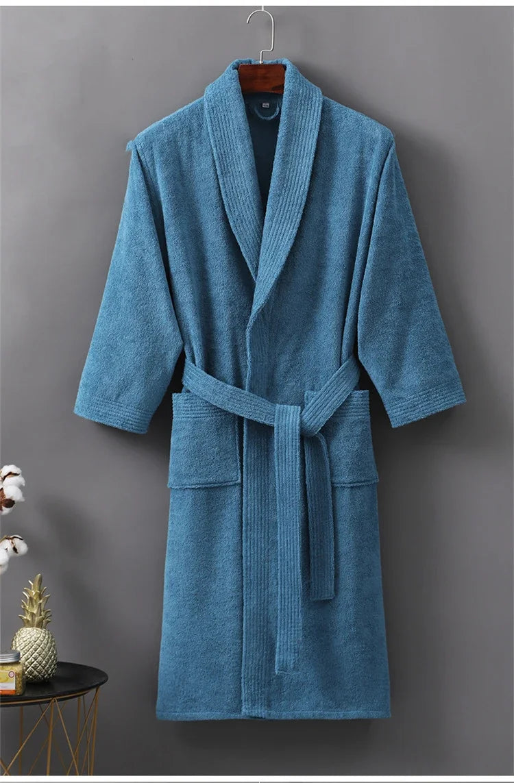 Unisex 100% Cotton Terry Bathrobe