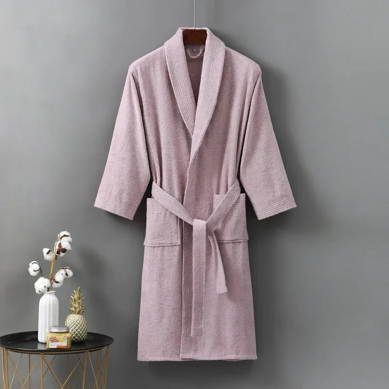 Unisex 100% Cotton Terry Bathrobe