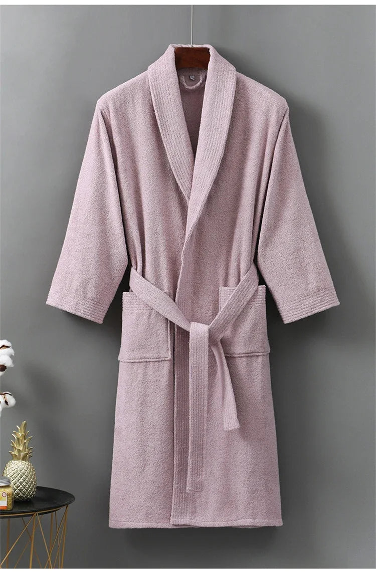Unisex 100% Cotton Terry Bathrobe